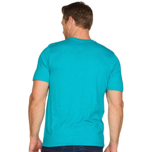 T-shirt homme col rond en tissu mélangé, couleur vin, grande taille, manches courtes, décontracté, tailles jusqu'au 5XL - Product Image 4