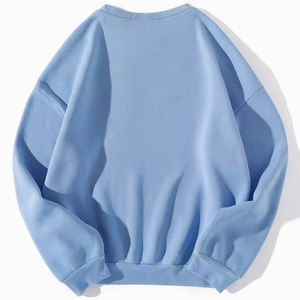 Apparel Clothing Women's Plus Size Long Winter Washed Oversized Embroidery O <b>Neck</b> Sweatshirt Terry Fabric Breathable Soft - Product Image 3