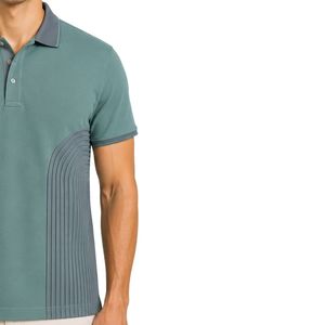 Polo Personalizado para Hombre en Verde Salvia y Gris Carbón, Manga Corta, Ropa Casual de Golf, Marca Privada OEM, Uniforme Transpirable al por Mayor - Product Image 4