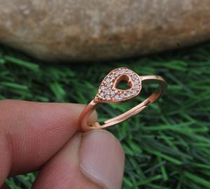 Anillo Romántico de Plata de Ley 925 con Engaste de Corazón, Anillo Delicado con Circonita Cúbica, Joyería Fina Minimalista para Boda, Regalo para Mujer - Product Image 3