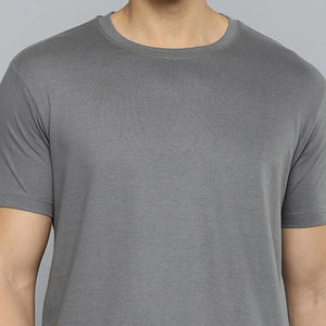T-shirts imprimés à manches courtes pour hommes, couleur grise, matériau personnalisé - Product Image 5