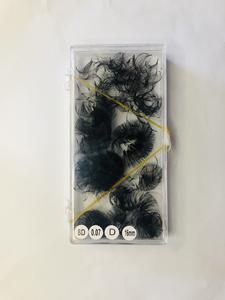 ขนตาปลอมแบบแฮนด์เมดจากเกาหลี เส้นใยสังเคราะห์ 2D 3D 4D 5D ติดด้วยความร้อน แบบรัสเซียนวอลุ่ม ปลายแหลม ฐานบาง 0.07 มม. โค้งงอนแบบ D/C สำหรับ 6 คู่ - Product Image 3