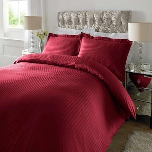 Ensemble de housse de couette rayée en coton 400TC pour la maison, utilisable toute l'année - Product Image 1