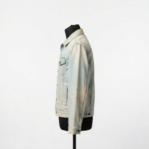 Veste en jean pour homme, grande taille, respirante, fermeture éclair, confortable, hiver, 100% coton, coupe-vent, séchage rapide - Product Image 2