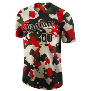 Custom Sublimated Jersey Camo Print Short Sleeve Athletic Team Uniform Wholesale Private Label Streetwear Men's <b>Shirts</b> Supplier - Product Image 3