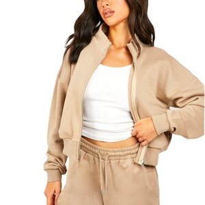 Survêtement de haute qualité à fermeture éclair et au design unique Ensemble deux pièces pour femmes Vêtements de sport fitness pour femmes - Product Image 3