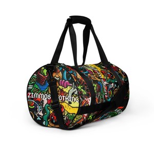 Sac de sport et de voyage imprimé coloré 2026 en polyester avec fermeture éclair grande capacité - Product Image 1