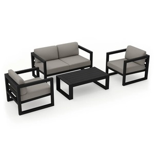 Canapé en teck de qualité supérieure, durable, avec coussins moelleux, canapé d'extérieur moderne pour cour, villa, salons, projets hôteliers - Product Image 4