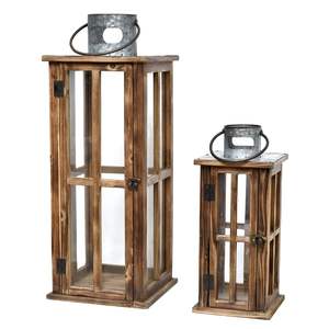 Farol de Vela Personalizable Moderno de Madera y Metal Hecho a Mano, Ecológico y de Calidad Única, Diseño Admirable para Decoración de Interiores del Hogar - Product Image 2