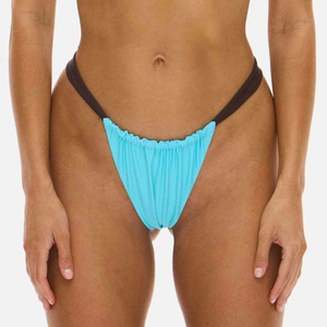 ชุดบิกินี่ผู้หญิง 2 ชิ้น แฟชั่นน่ารัก สีพื้น ผ้ายืด/โพลีเอสเตอร์ เอวสูง สายรัดเซ็กซี่ ดีไซน์ผ่าข้าง สำหรับฤดูร้อน ปี 2026 - Product Image 3