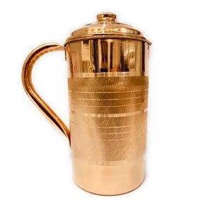 Traditional Style Copper Jug Pure Water Pitcher for Kitchen Dining <b>Table</b> Health Drinking - Product Image 2