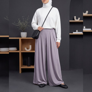 Pantalon ample et culotte pour femme, taille confortable, grande taille - Product Image 3