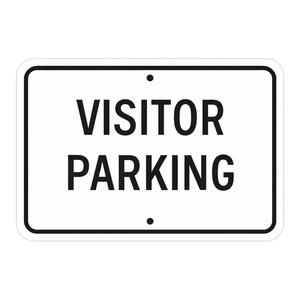 Panneau de signalisation routière d'avertissement intérieur/extérieur en PVC résistant aux intempéries Brady pour parking de visiteurs - Product Image 2