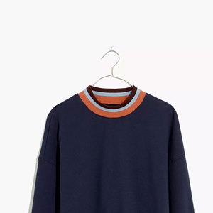 Sudadera de cuello redondo para mujer, personalizada, de otoño, informal, de tejido grueso de algodón y felpa francesa, con apliques de cristal y bordados. - Product Image 4