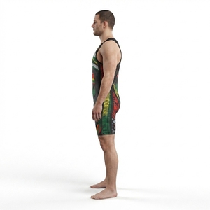 Combinaison de lutte personnalisée en tricot extensible une pièce pour sports de combat OEM - Product Image 3