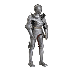 Design tendance, armure métallique majestueuse conçue pour la décoration sur le thème du château royal - Product Image 3