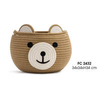 Panier de rangement multifonctionnel en jacinthe d'eau naturelle de style vintage, en forme d'animal, écologique, pour la décoration intérieure, style rustique