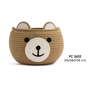 Cesta de almacenamiento de jacinto de agua natural de Estilo Vintage Cesta de almacenamiento de ropa rústica - Product Image 5