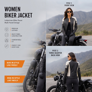 Professional Manufacture Leather <b>Biker</b> <b>Jacket</b> Ladies Vintage Leather Zipper <b>Jackets</b> Women Winter Outerwear Leather <b>Biker</b> <b>Jacket</b> - Product Image 4