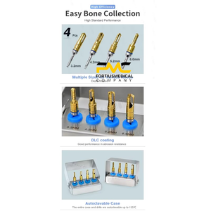 Forets chirurgicaux pour la collecte d'os et la préparation du site d'implantation en chirurgie implantaire, pour une exploitation efficace d'os autogène. - Product Image 5