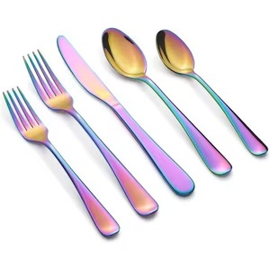 Ensemble de couverts en acier inoxydable de luxe, couverts en métal durables pour la restauration professionnelle - Product Image 5