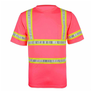 เสื้อยืดสะท้อนแสงน้ำหนักเบาพิมพ์โลโก้ตามสั่งขายส่ง เสื้อยืดนิรภัยสำหรับงานก่อสร้าง เสื้อยืดสำหรับเจ้าหน้าที่รักษาความปลอดภัยสำหรับผู้ชาย - Product Image 1