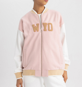 Custom ODM Women's Thin Casual Hooded Varsity <b>Jacket</b> <b>Summer</b> Embroidered Satin with Breathable Waterproof Features - Product Image 3
