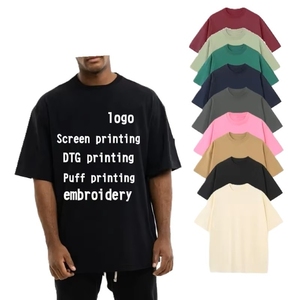 Camiseta de Algodón Extra Grande para Hombre, Color Sólido, Manga Corta, Cuello Redondo, Informal, Lisa, con Espacio para Logotipo, Transpirable, de Alta Calidad - Product Image 1