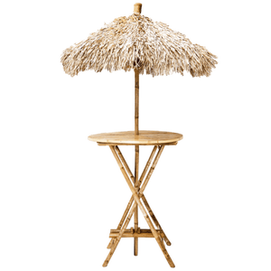 Boho Outdoor Patio <b>Umbrellas</b> & Bases Natural High Quality Palm Leaf <b>Umbrella</b> with Bamboo Base Made by Vietnamese Manufacturer - Product Image 4