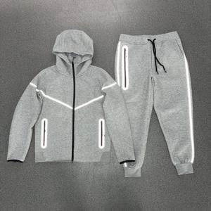 Survêtements de sport pour homme en molleton technique épais de haute qualité, pantalons et vestes de sport, vêtements de sport pour la saison hivernale, 100% coton - Product Image 4