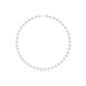 Collar de Boda de Oro Blanco de 14k con Diamante Cultivado en Laboratorio, Redondo, para Mujer |   Diamante Cultivado Nuevo - Product Image 1