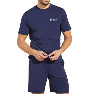 Men Shirt And Short Set Comfortable Summer Wear Cotton Blend Two Piece Outfit Short Sleeve <b>Top</b> And Shorts For Daily Wear - Product Image 4