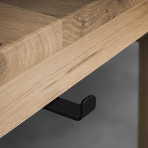 Escritorio de Madera Sólida con Cajón, Escritorio de Computadora de Madera Moderno de Mediados de Siglo para Oficina en Casa, Estación de Trabajo, Madera Natural - Product Image 6