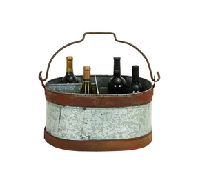 Agregue estilo a la barra de su hogar con el nuevo cubo de hielo de enfriador de vino galvanizado hecho a mano, perfecto para la cocina y el entretenimiento - Product Image 3