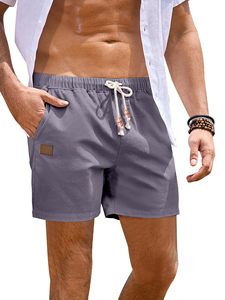 Men's 100% Cotton Mid Waist Drawstring Sport Shorts with <b>Appliques</b>-Breathable Quick Dry & Eco-Friendly - Product Image 5