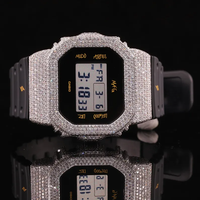 Reloj Unisex Starspire Jewels Premium VVS Moissanite con Incrustaciones de Diamantes, Cinta Plateada de Lujo, Tamaño Personalizable, Mecánico Analógico