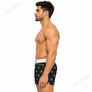 Shorts de plage pour hommes, séchage rapide, polyester, légers, respirants, pour l'été, pour le surf, taille élastique, maillots de bain OEM - Product Image 3