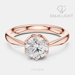 Bague de fiançailles solitaire en or blanc 14 carats avec diamant de laboratoire certifié IGI, taille brillant ronde de 1,13 carat, bijoux fins - Product Image 3