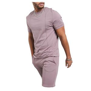 Conjunto de Camiseta y Pantalón Deportivo de Verano para Hombre, de Alta Calidad, con Logotipo Personalizado, Transpirable, de Secado Rápido, de Poliéster/Algodón, para Viaje, Casual, Tallas Grandes - Product Image 1