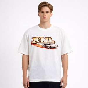 T-shirt à col rond pour homme, manches courtes, coupe classique, noir uni, style décontracté, 100% coton jersey tricoté, teinture unie - Product Image 2