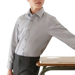 Uniforme Escolar Formal para Niños, Camisa Blanca de Manga Larga, Pantalones Oscuros, Ropa Personalizada para Estudiantes para el Aula y Eventos - Product Image 4