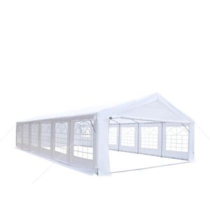Tenda per Feste da Esterno Resistente 20FT X 40FT con Pareti Laterali Rimovibili e Porte Avvolgibili, Copertura in PE da 11 oz, Tettoia Superiore da 6FT 6" e Struttura in Poliestere PE da 10FT - Product Image 5