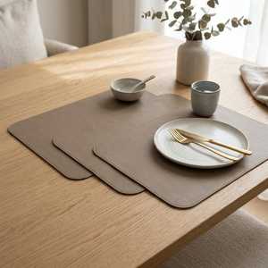 <b>Special</b> <b>Purpose</b> <b>Bags</b> & <b>Cases</b> Leather Placemat Waterproof Heat Resistant Modern Table Mat For Fine Dining Restaurant NPM-0003D - Product Image 1