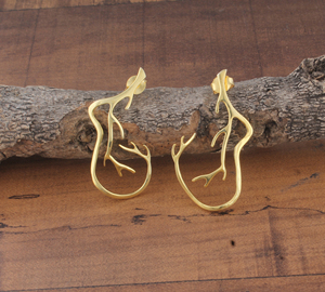 Wholesale Gold Plated Fancy <b>Earrings</b> 925 Sterling Silver <b>Post</b> Cluster Zirconia Drop <b>Earrings</b> Woman Jewelry Supplier for Women - Product Image 1