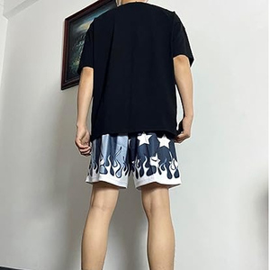 Custom Branding 100% Polyester Mesh Shorts Laser-Etched Skull Pattern Mid Waist Drawstring Closure Heavyweight Wholesale - Product Image 5