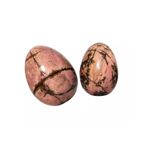 Huevo Yoni de Rodonita Natural, Huevo de Jade Semiprecioso para Protección Energética, Ejercicio Vaginal, Tallado, Feng Shui Directo - Product Image 3