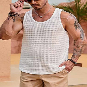 Débardeurs de sport, singlet de musculation, coton, fibre de bambou, gilets de sport, débardeur d'entraînement pour homme, prix de gros - Product Image 5
