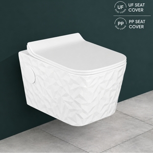 WC suspendu ITALIA-Z, design minimaliste, cuvette carrée en céramique monobloc, réservoir encastré, chasse d'eau par siphon S/P, 250 mm - Product Image 3