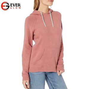 Sweat à capuche décontracté pour femme avec poche kangourou en tissu éponge, capuche réglable, option de logo imprimé sur le devant, doux et respirant - Product Image 2