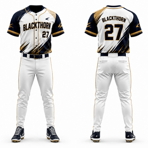 Uniforme de Béisbol Personalizado con Sublimación Completa, 100% Poliéster, Servicio OEM, Ropa de Softbol para Adultos, Manga Corta, Logotipo Frontal - Product Image 1